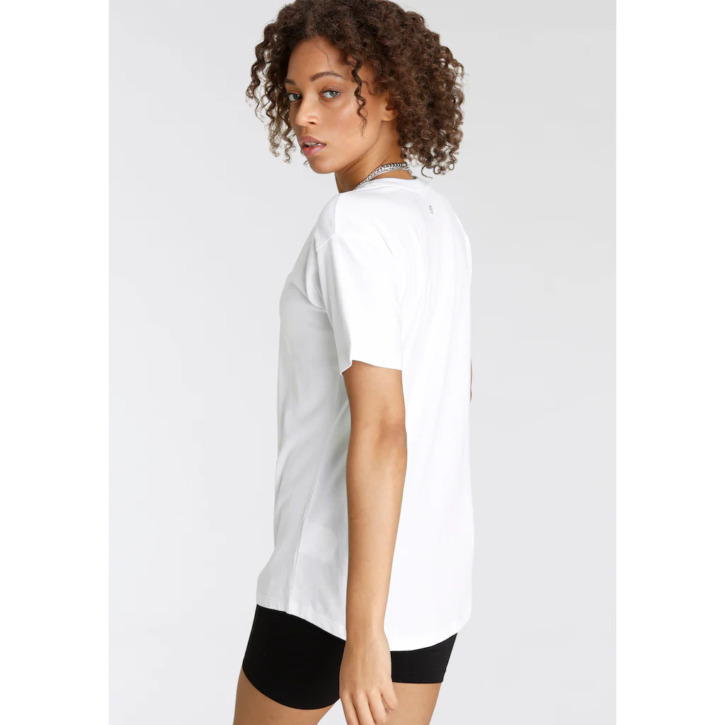 Tamaris Oversize-Shirt Kurzarm Weiter Schnitt Basic-Stil Rundhalsausschnitt