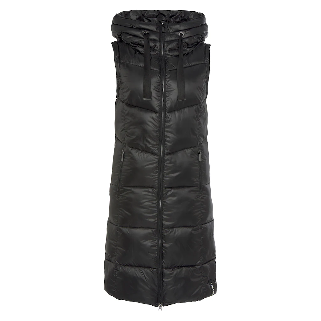 Tamaris Steppmantel Mit Großer Kapuze Und Abnehmbaren Ärmeln