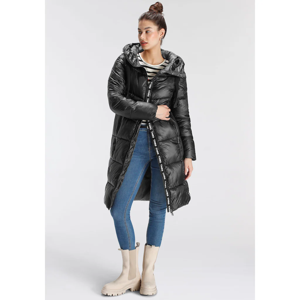 Tamaris Steppmantel Mit Großer Kapuze Und Abnehmbaren Ärmeln