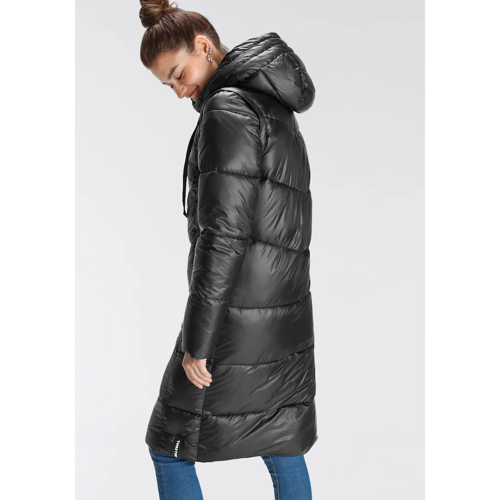 Tamaris Steppmantel Mit Großer Kapuze Und Abnehmbaren Ärmeln