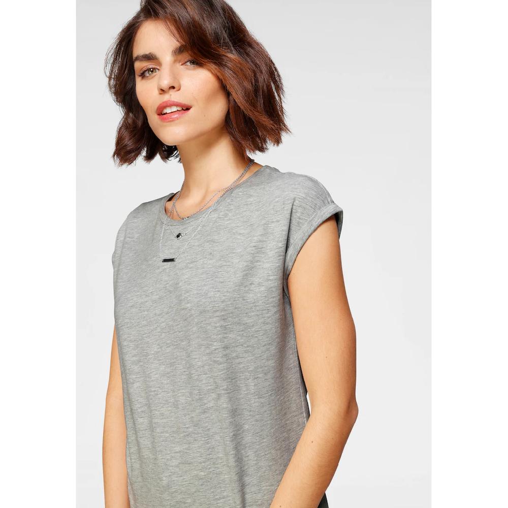 Tamaris T-Shirt Kurzarm Regular Fit Unifarben Mit Rundhalsausschnitt