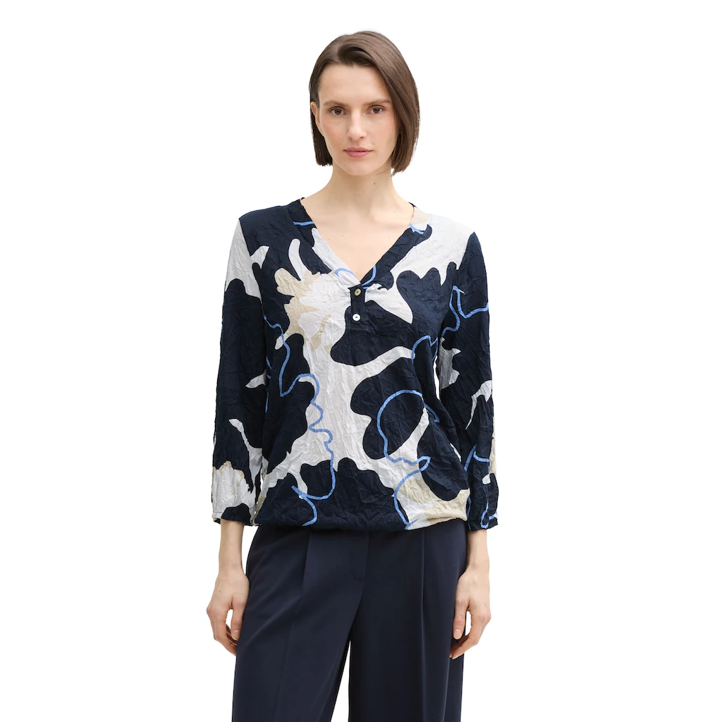 TOM TAILOR Blusenshirt in Crinkle Optik