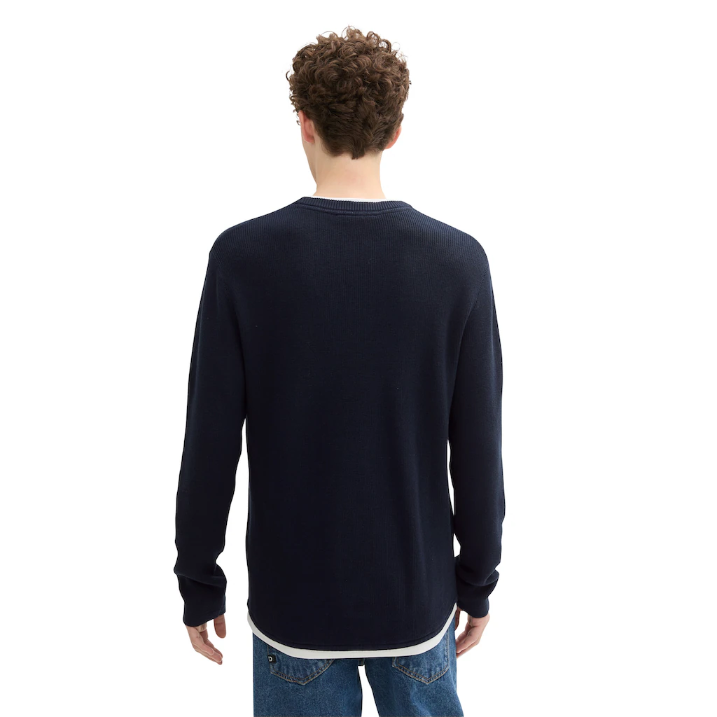 TOM TAILOR Denim 2-in-1-Pullover Mit Struktur ▷ Kaufen