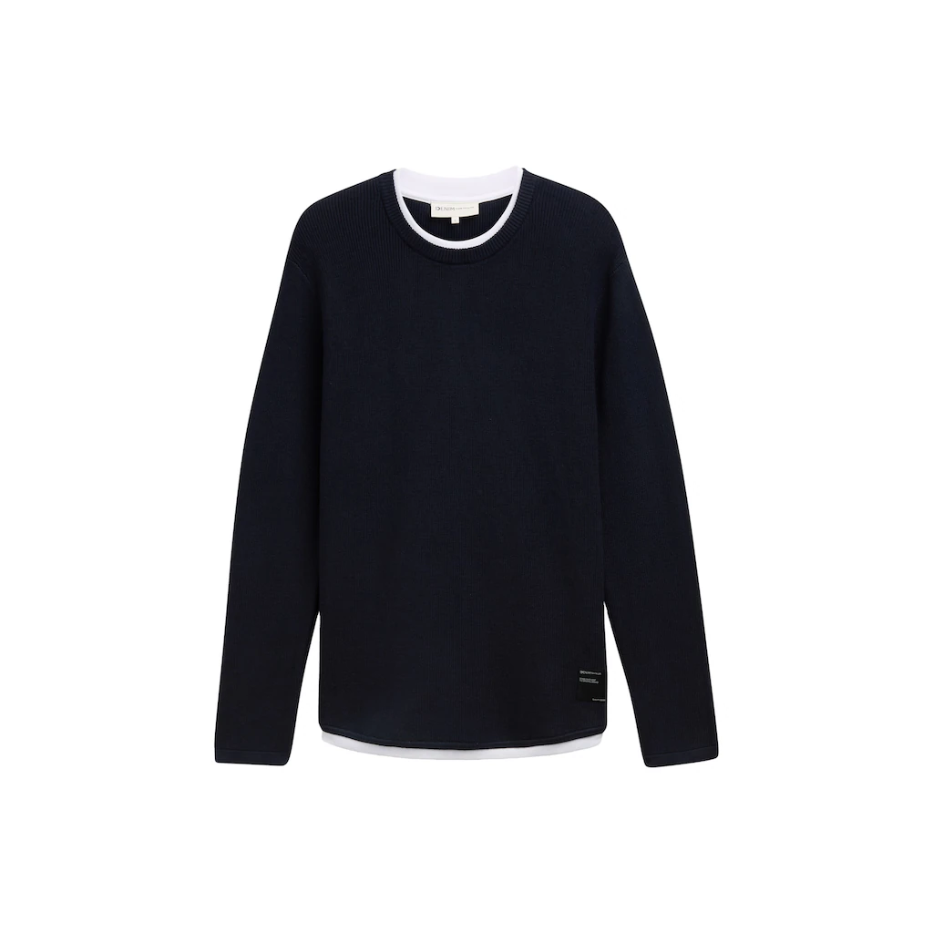 TOM TAILOR Denim 2-in-1-Pullover mit Struktur ▷ kaufen
