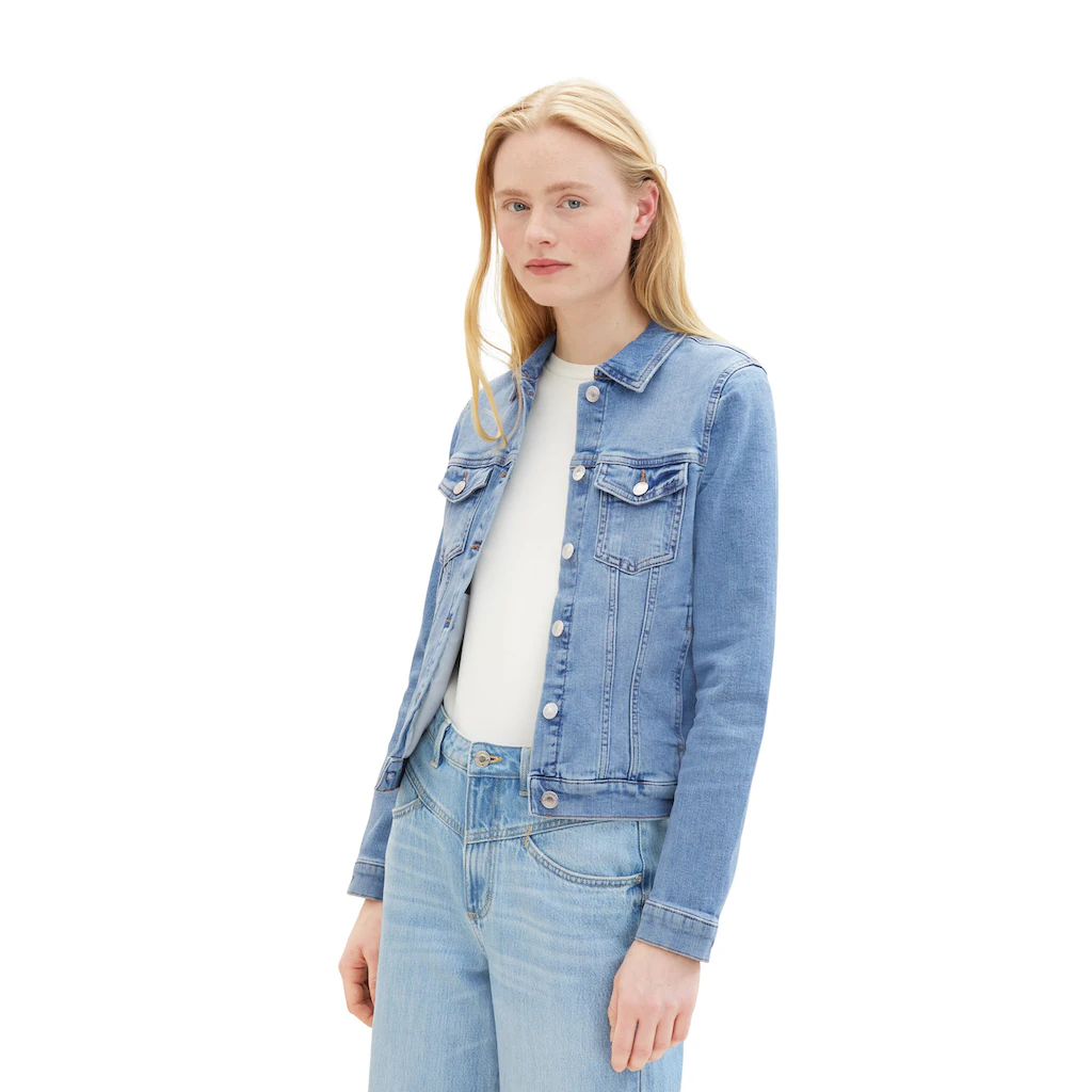 TOM TAILOR Denim Jeansjacke im klassischen Look und mit Stretch