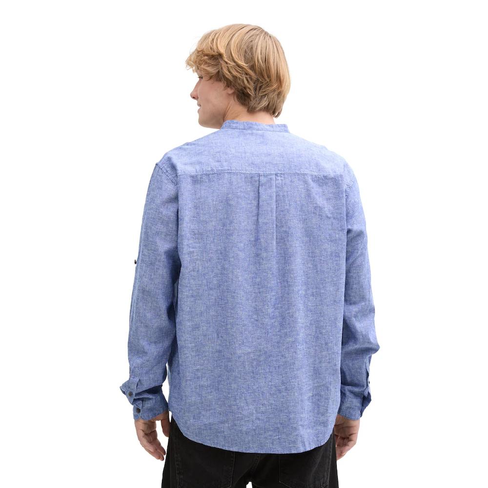 TOM TAILOR Denim Langarmhemd Mit Leinenanteil ▷ Bestellen