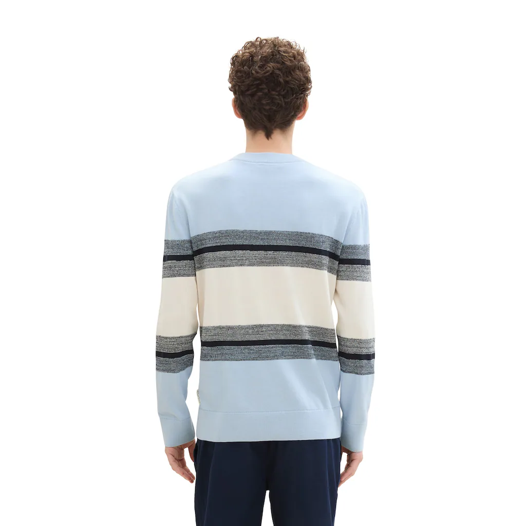 TOM TAILOR Denim Strickpullover Mit Blockstreifen ▷ Für