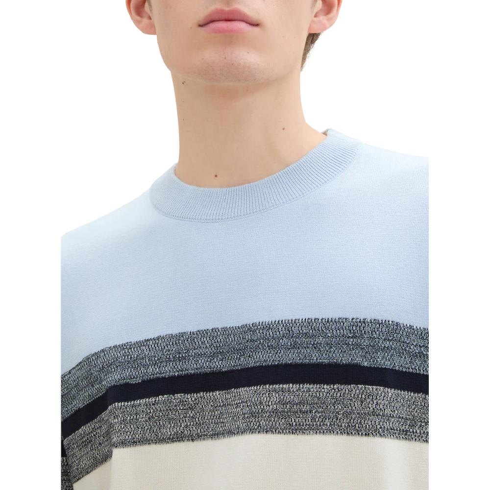 TOM TAILOR Denim Strickpullover Mit Blockstreifen ▷ Für