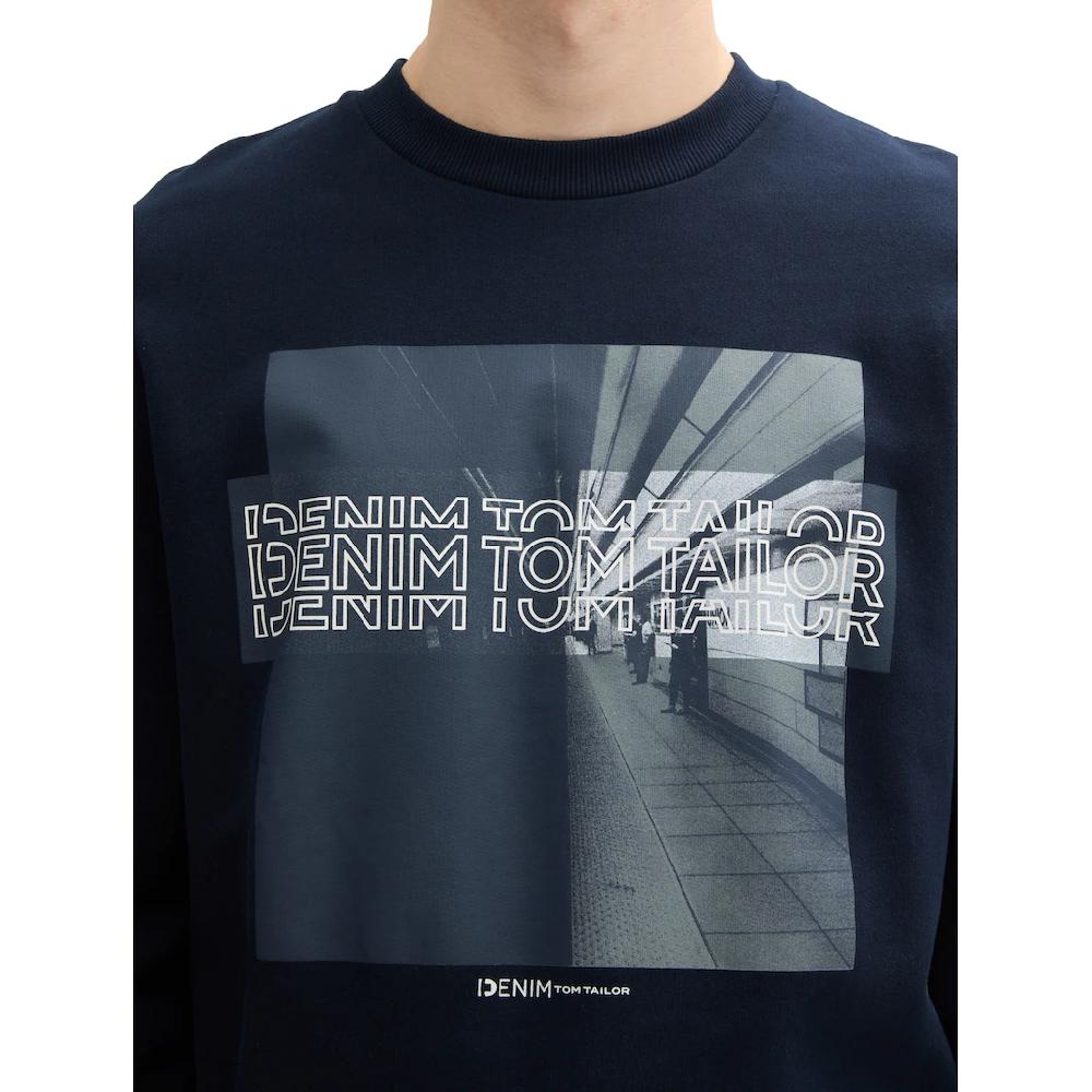 TOM TAILOR Denim Sweatshirt Mit Frontprint ▷ Kaufen