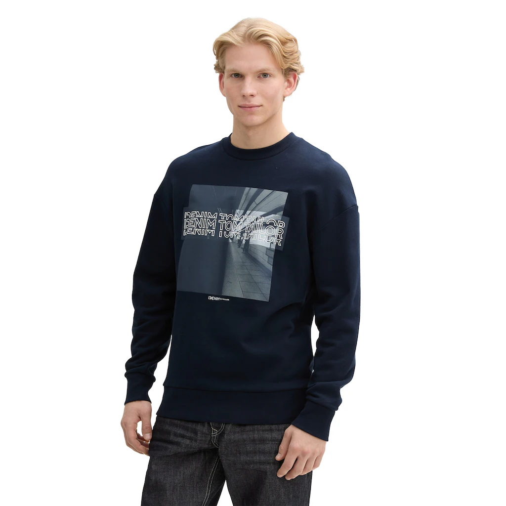 TOM TAILOR Denim Sweatshirt mit Frontprint ▷ kaufen