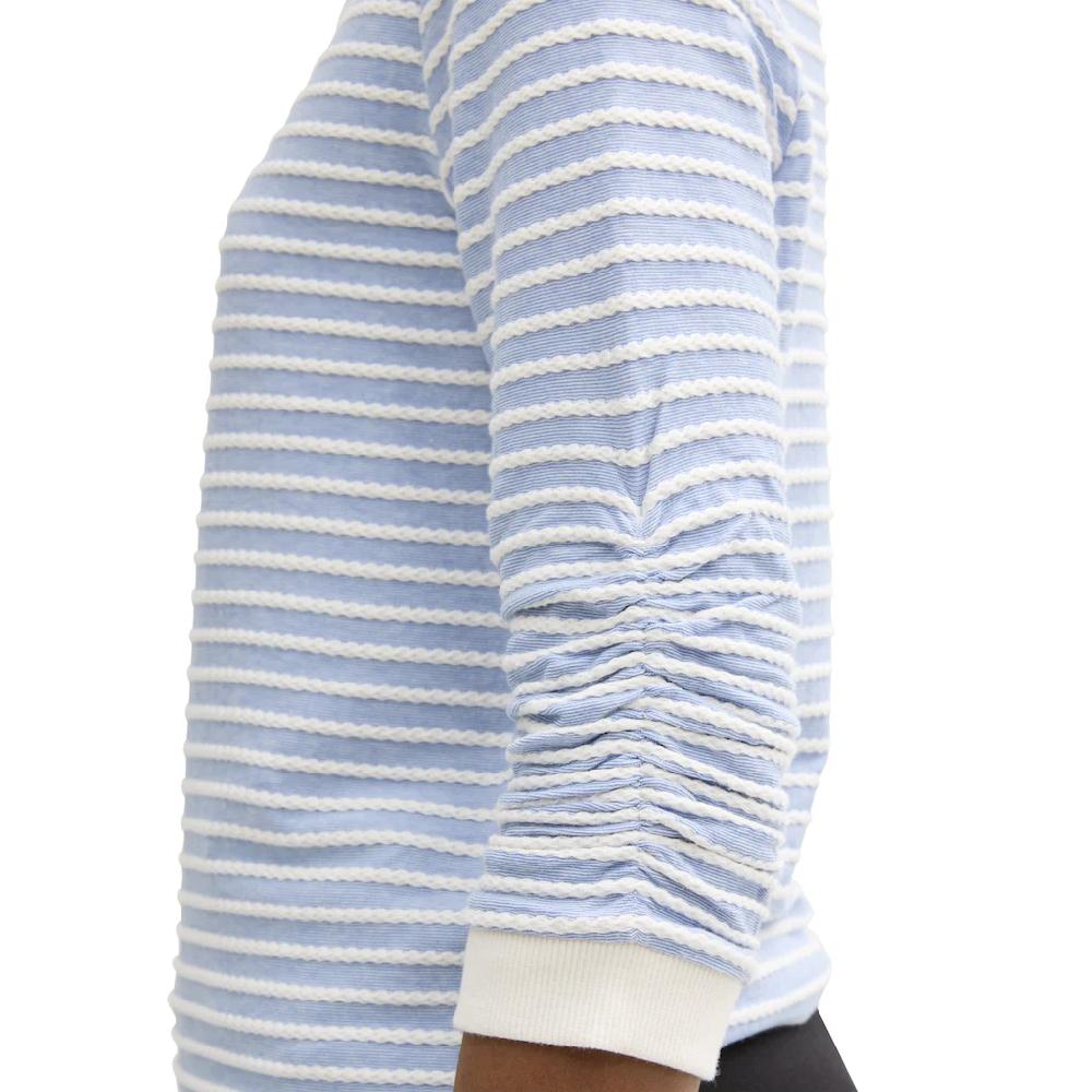 TOM TAILOR Denim Sweatshirt Mit Gestreifter Optik