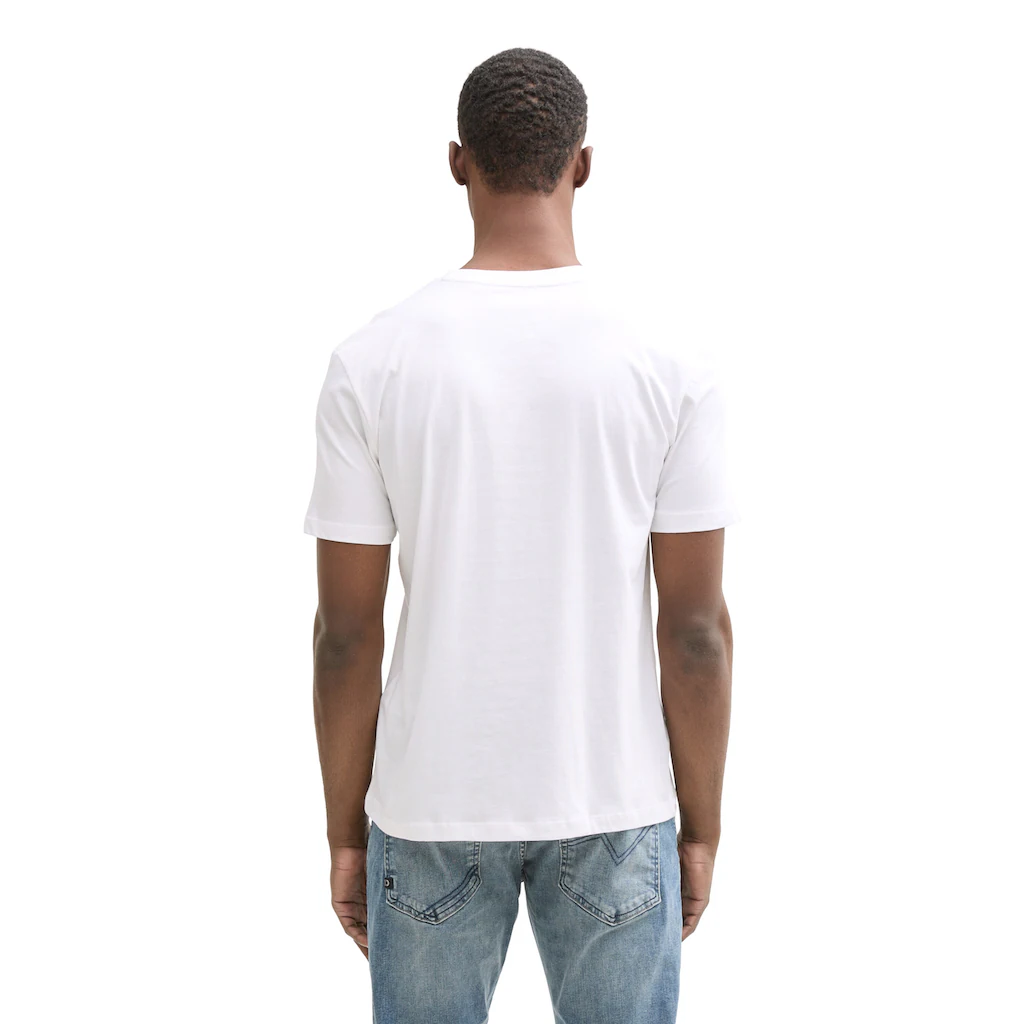 TOM TAILOR Denim T-Shirt (Packung 3 Tlg. 3-er) Mit Großem Druck