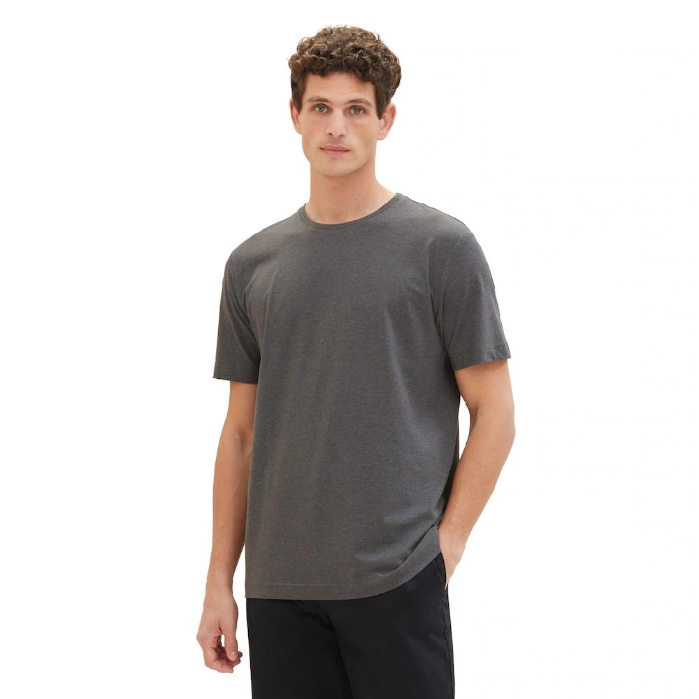 TOM TAILOR Kurzarmshirt (Packung 2 Tlg.) Mit Logo-Print