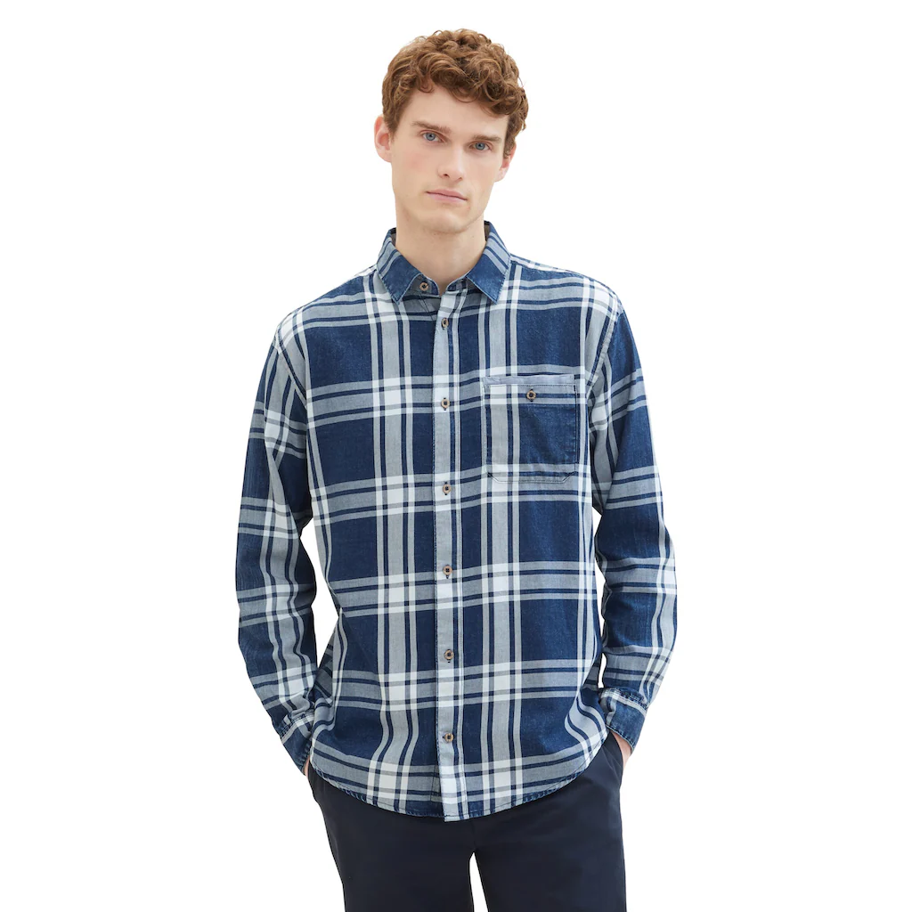 TOM TAILOR Langarmhemd Mit Karomuster ▷ Kaufen