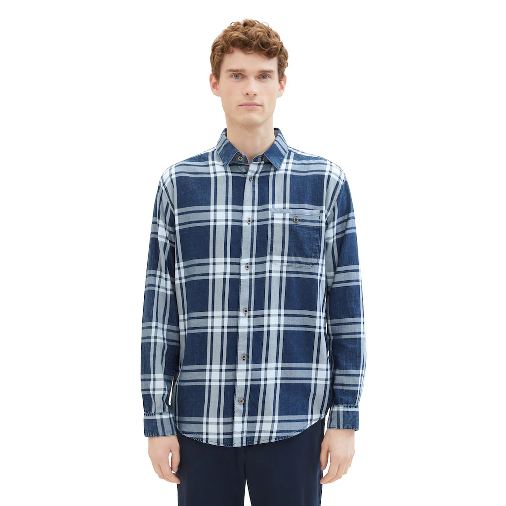 TOM TAILOR Langarmhemd mit Karomuster ▷ kaufen