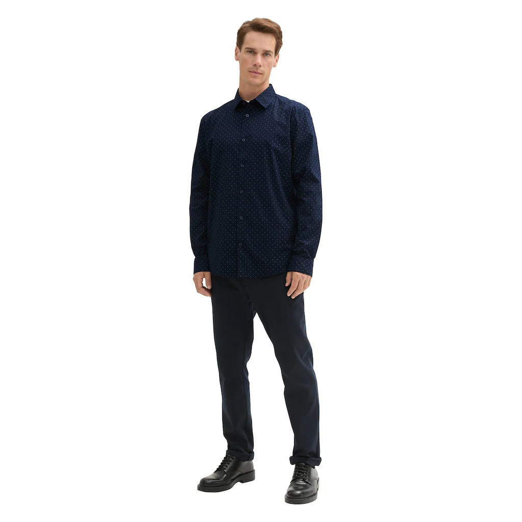 TOM TAILOR Langarmhemd Mit Knopfleiste Und Stretchanteil ▷ Bestellen