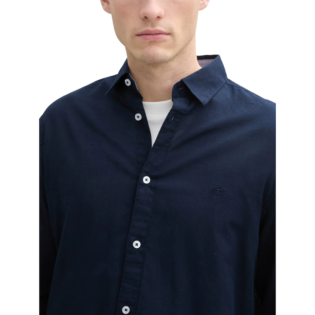 TOM TAILOR Langarmhemd Mit Logo Stickerei ▷ Bestellen