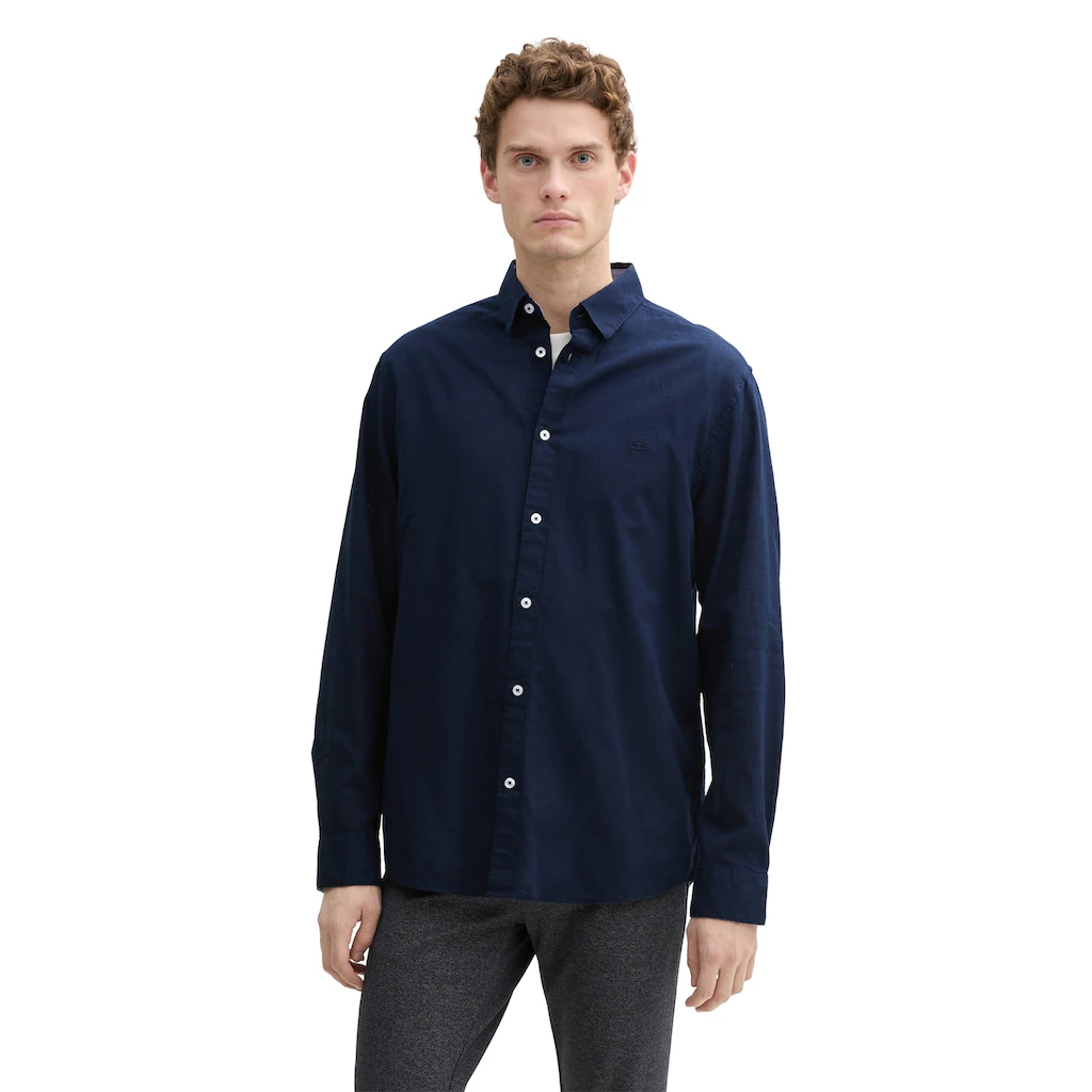 TOM TAILOR Langarmhemd mit Logo Stickerei ▷ bestellen