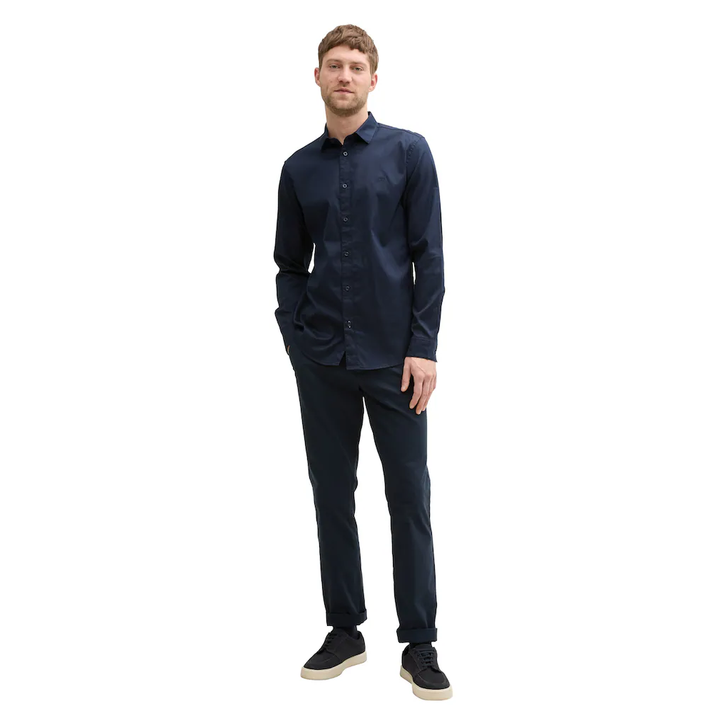 TOM TAILOR Langarmhemd Mit Logo Stickerei ▷ Kaufen