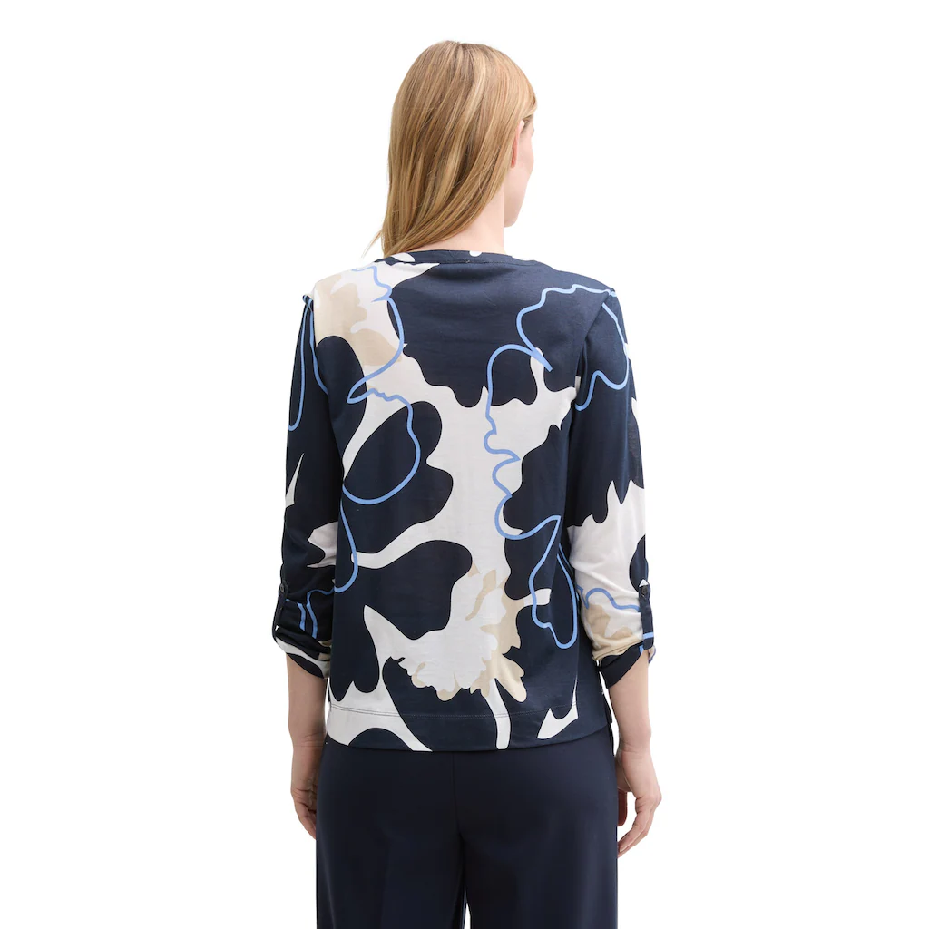 TOM TAILOR Langarmshirt Mit All-Over Print
