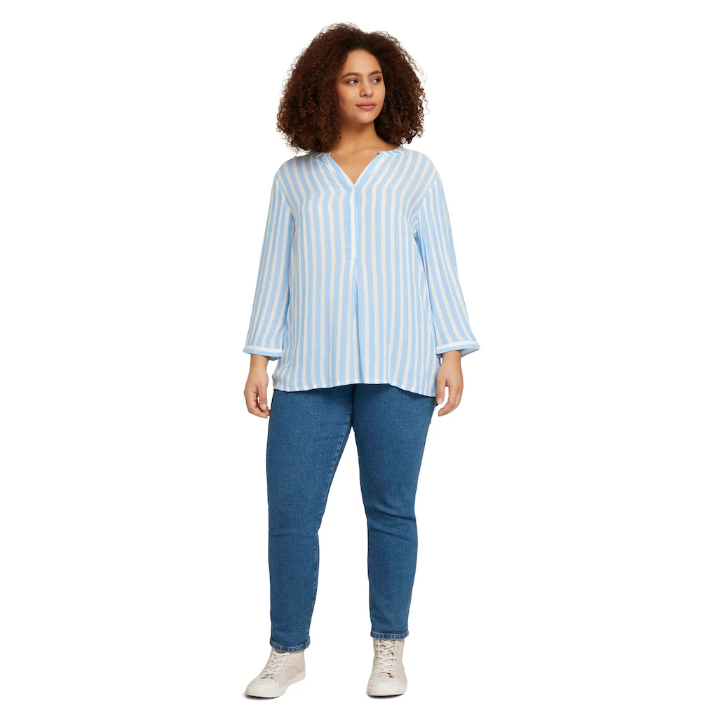 TOM TAILOR PLUS Schlupfbluse Mit Streifen