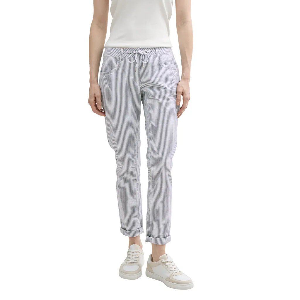 TOM TAILOR Stoffhose im Streifendesign und mit Kordelzug