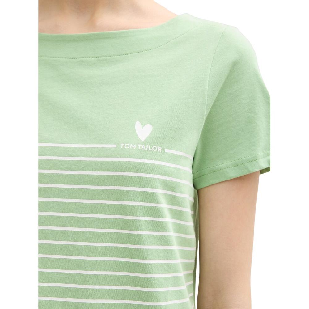 TOM TAILOR T-Shirt Mit Print Und Streifen Muster