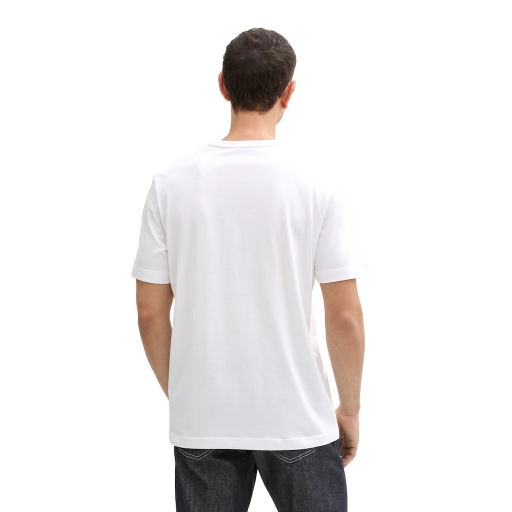 TOM TAILOR T-Shirt (Packung 2 Tlg.) Mit Ton-in-Ton Logo
