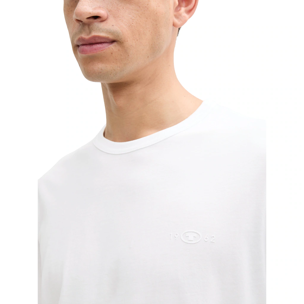 TOM TAILOR T-Shirt (Packung 2 Tlg.) Mit Ton-in-Ton Logo
