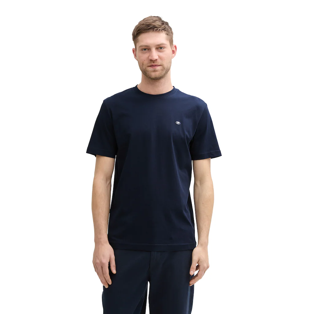 TOM TAILOR T-Shirt (Packung 3 Tlg.) 3er Pack Mit Logo-Stickerei