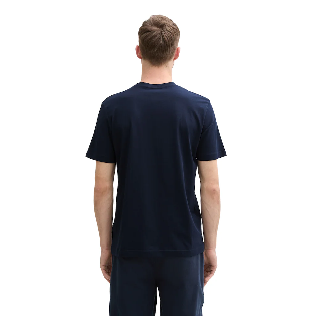 TOM TAILOR T-Shirt (Packung 3 Tlg.) 3er Pack Mit Logo-Stickerei