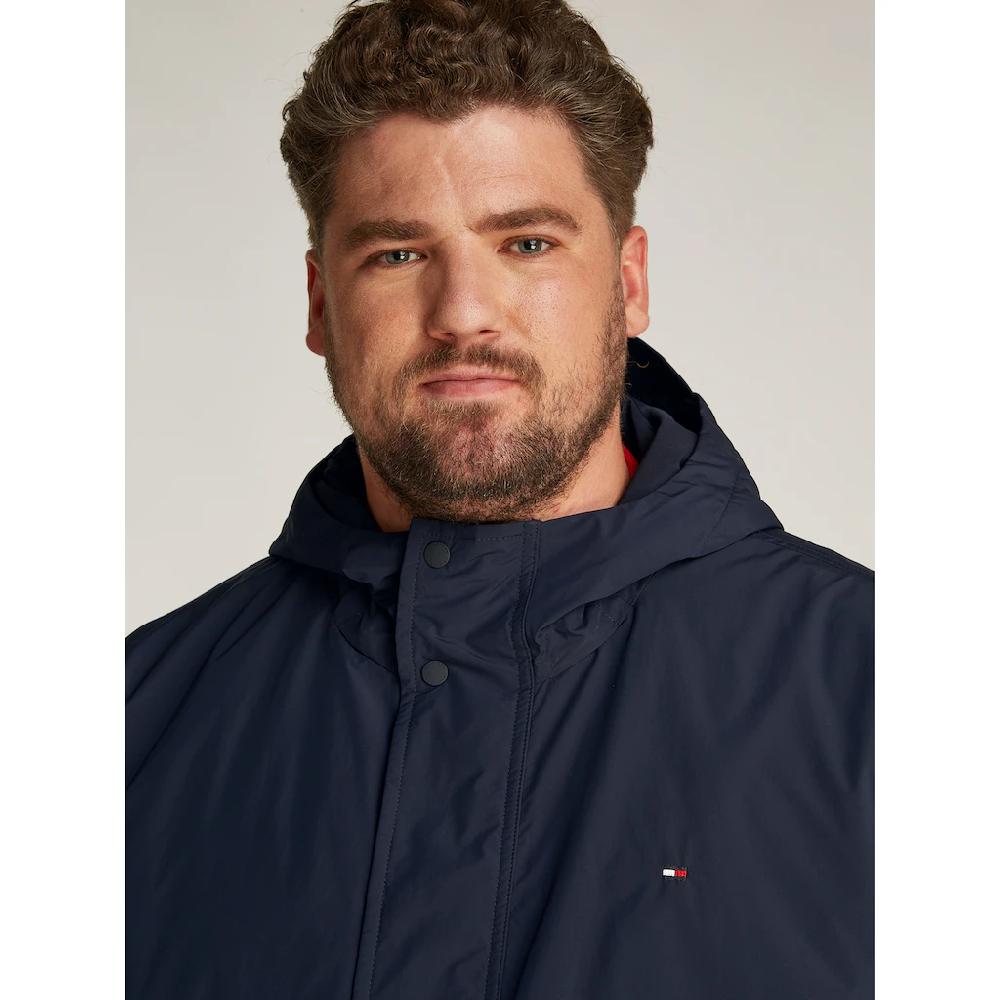 Tommy Hilfiger Big & Tall Allwetterjacke »BT-LW PACKABLE HOODED JKT-B« Mit Kapuze In Großen Größen Logostickerei ▷ Kaufen