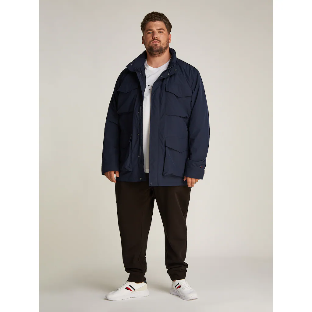 Tommy Hilfiger Big & Tall Allwetterjacke »BT-LW PACKABLE FIELD JACKET-B« In Großen Größen Logostickerei ▷ Für