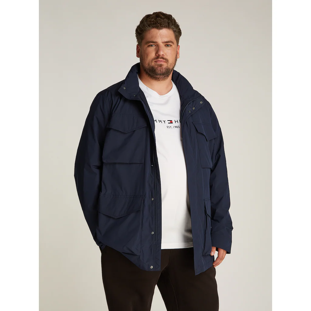 Tommy Hilfiger Big & Tall Allwetterjacke »BT-LW PACKABLE FIELD JACKET-B« in Großen Größen Logostickerei ▷ für