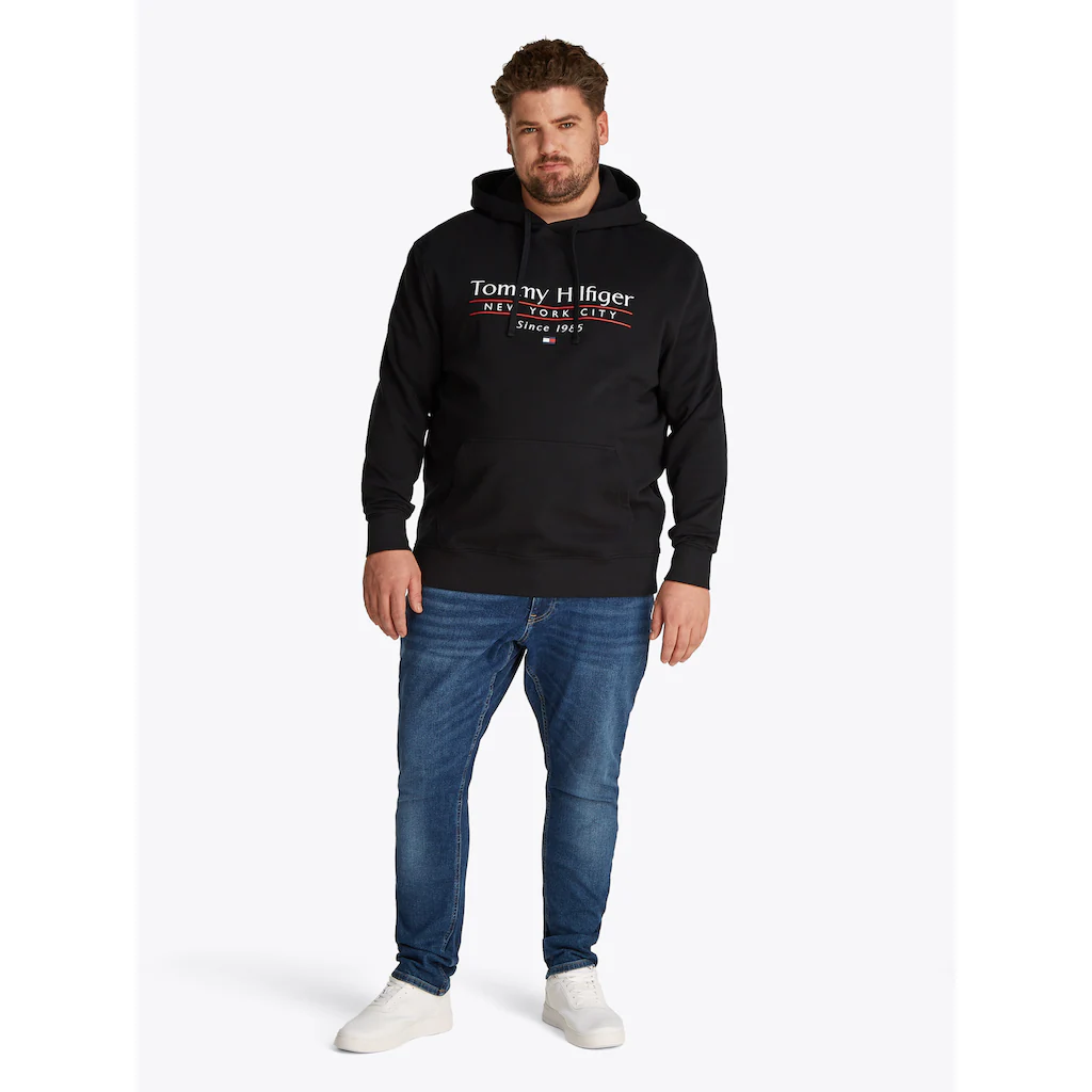 Tommy Hilfiger Big & Tall Kapuzensweatshirt »BT-HILFIGER CENTER STACK HOODY-B« Große Größen ▷ Kaufen