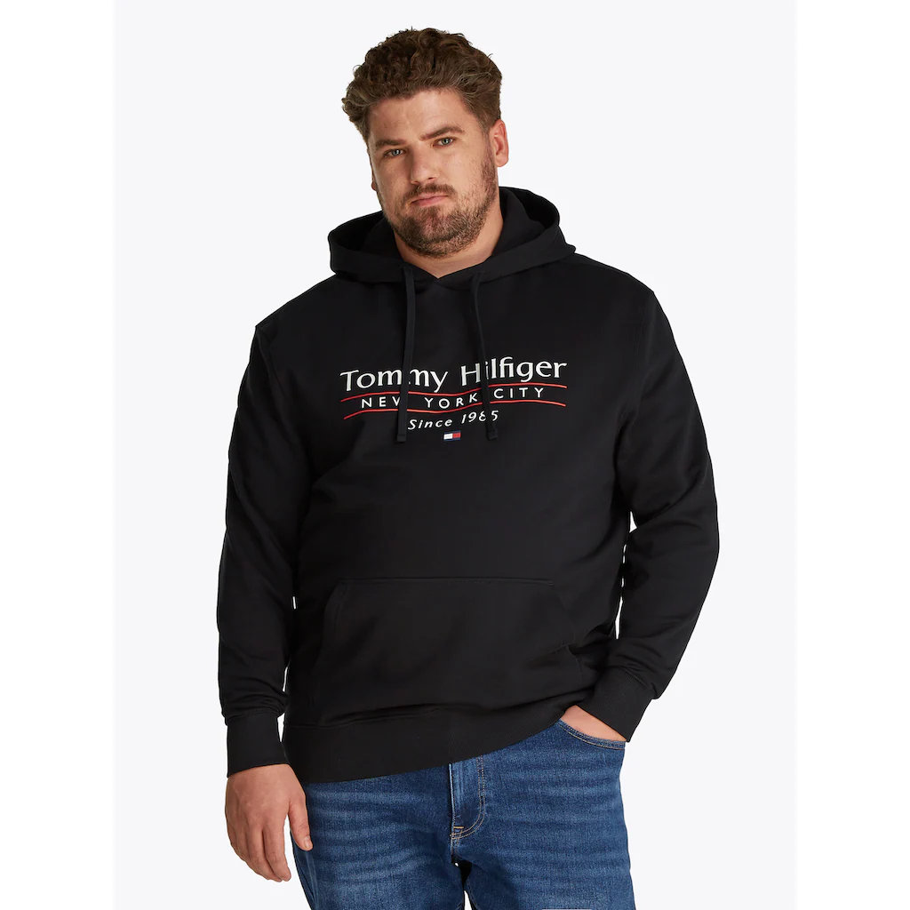 Tommy Hilfiger Big & Tall Kapuzensweatshirt »BT-HILFIGER CENTER STACK HOODY-B« Große Größen ▷ kaufen