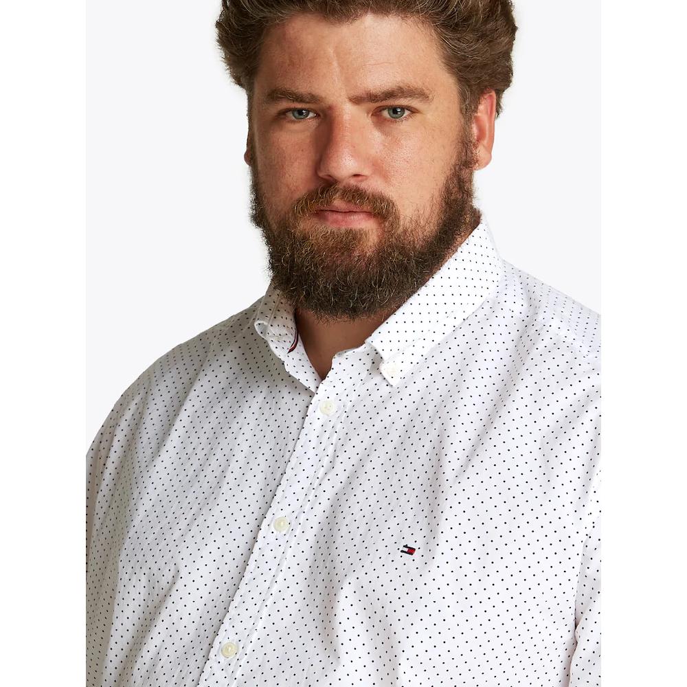 Tommy Hilfiger Big & Tall Langarmhemd »BT-FLEX POPLIN POLKA DOT S-B« In Großen Größen Logostickerei ▷ Kaufen