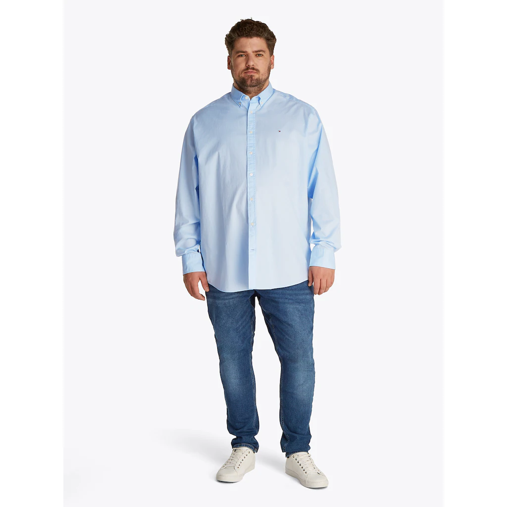 Tommy Hilfiger Big & Tall Langarmhemd »BT-FLEX POPLIN SOLID RF SHIRT-B« Große Größen ▷ Für