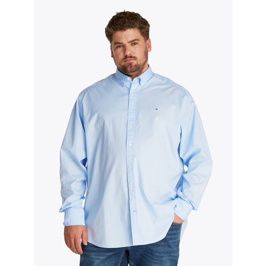 Tommy Hilfiger Big & Tall Langarmhemd »BT-FLEX POPLIN SOLID RF SHIRT-B« Große Größen ▷ für