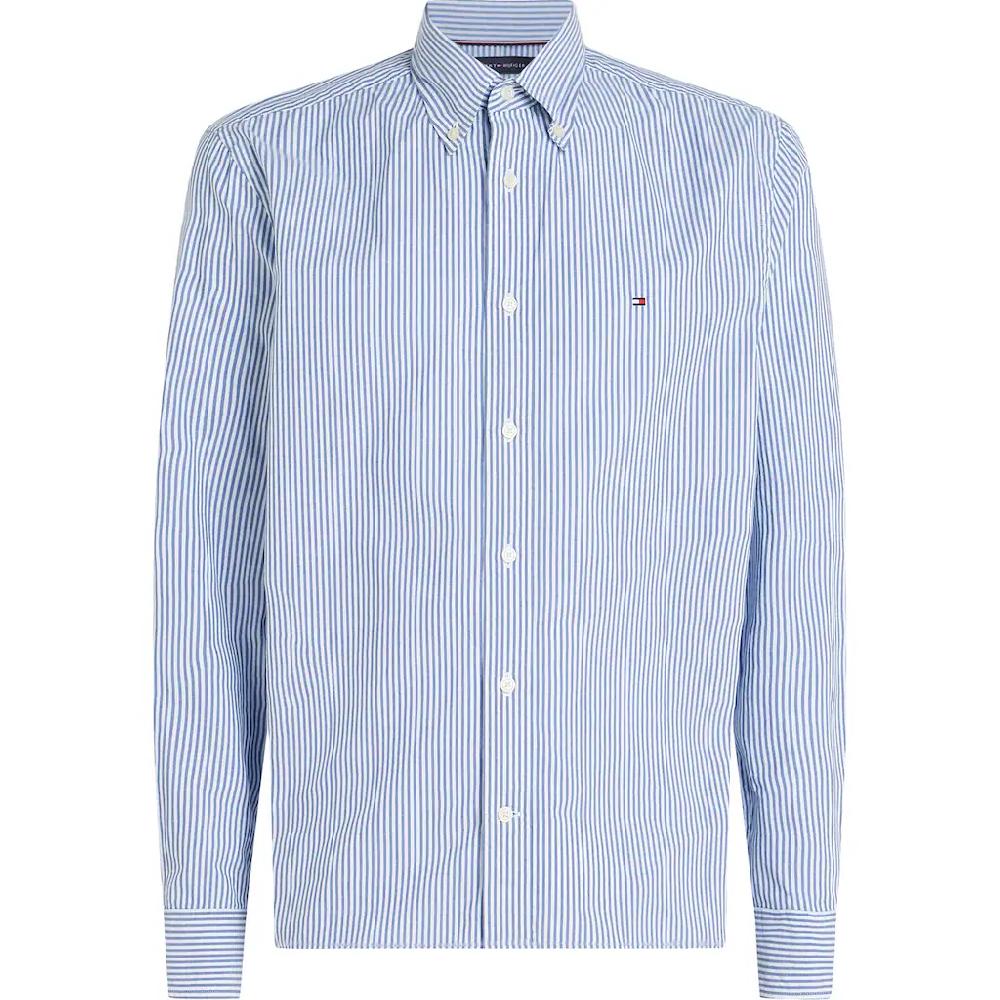 Tommy Hilfiger Big & Tall Langarmhemd »BT-FLEX POPLIN CL STP SHIRT-B« In Großen Größen Logostickerei ▷ Bestellen