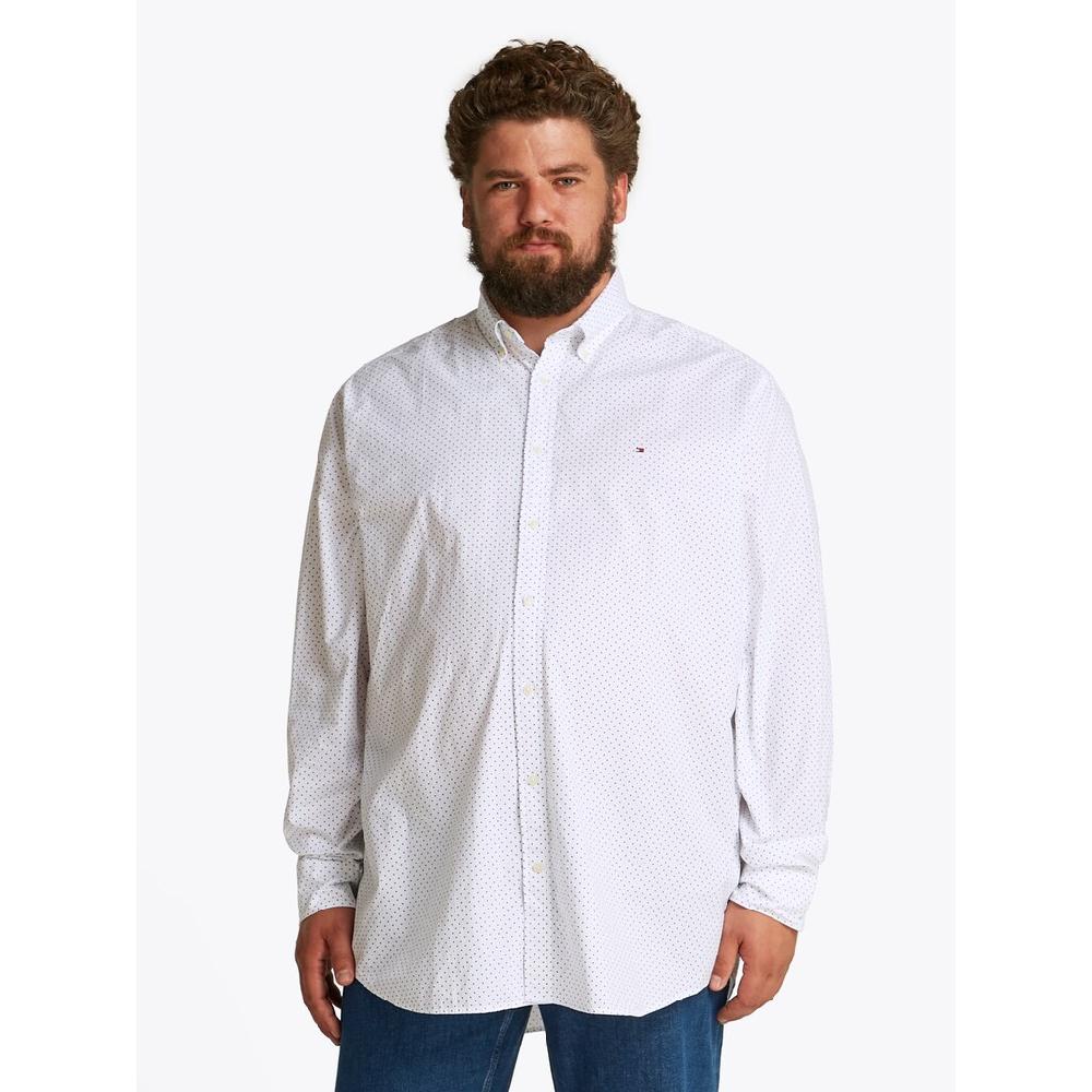 Tommy Hilfiger Big & Tall Langarmhemd »BT-FLEX POPLIN POLKA DOT S-B« in Großen Größen Logostickerei ▷ kaufen