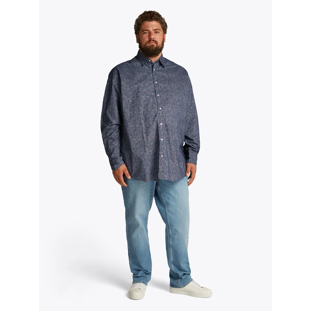 Tommy Hilfiger Big & Tall Langarmhemd »BT-FLX POPLIN LINR FLORAL S-B« In Großen Größen Logostickerei ▷ Für