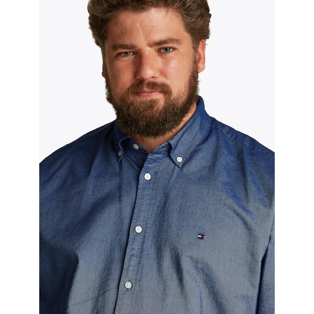 Tommy Hilfiger Big & Tall Langarmhemd »BT-SOLID HERITAGE OXFORD S-B« In Großen Größen Logostickerei ▷ Für
