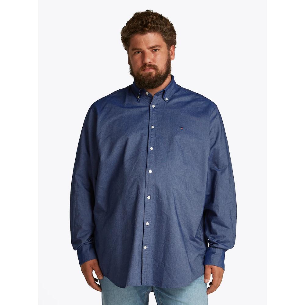 Tommy Hilfiger Big & Tall Langarmhemd »BT-SOLID HERITAGE OXFORD S-B« in Großen Größen Logostickerei ▷ für