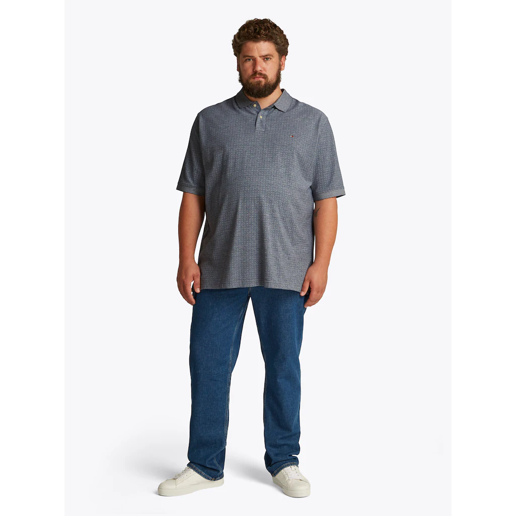 Tommy Hilfiger Big & Tall Poloshirt »BT-PIQUE MICROPRINT REG POLO-B« In Großen Größen Logostickerei ▷ Bestellen