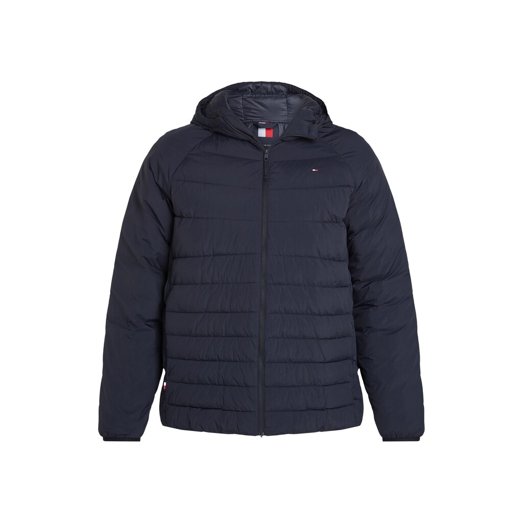 Tommy Hilfiger Big & Tall Steppjacke »BT-MIX QUILT HOODED JACKET-B« Mit Kapuze In Großen Größen Logostickerei ▷ Kaufen