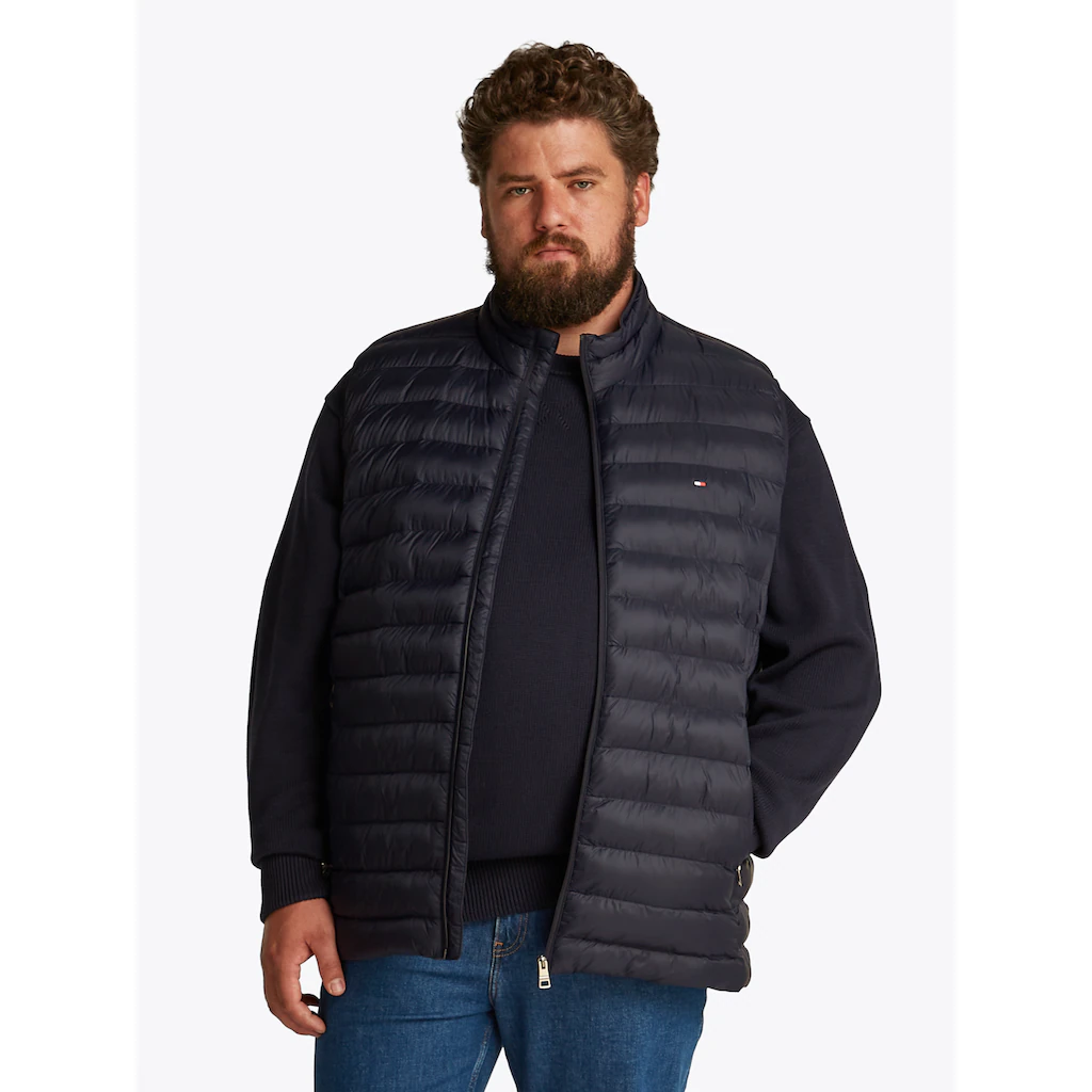 Tommy Hilfiger Big & Tall Steppweste »BT-PACKABLE RECYCLED VEST-B« in Großen Größen Logostickerei ▷ bestellen