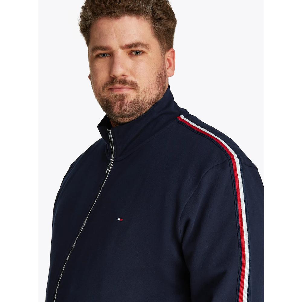 Tommy Hilfiger Big & Tall Sweatjacke »BT-GLOBAL STRIPE STAND COLLAR-B« Große Größen