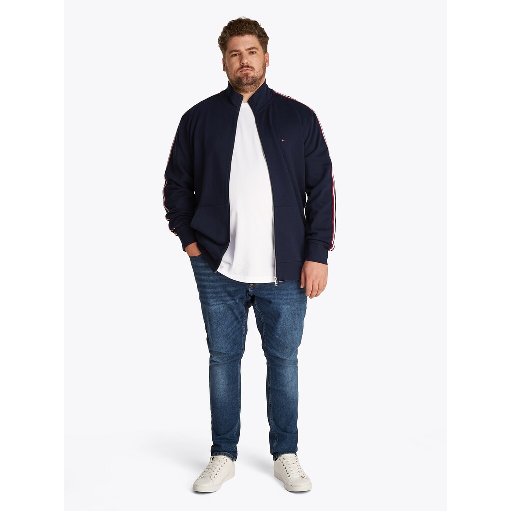 Tommy Hilfiger Big & Tall Sweatjacke »BT-GLOBAL STRIPE STAND COLLAR-B« Große Größen