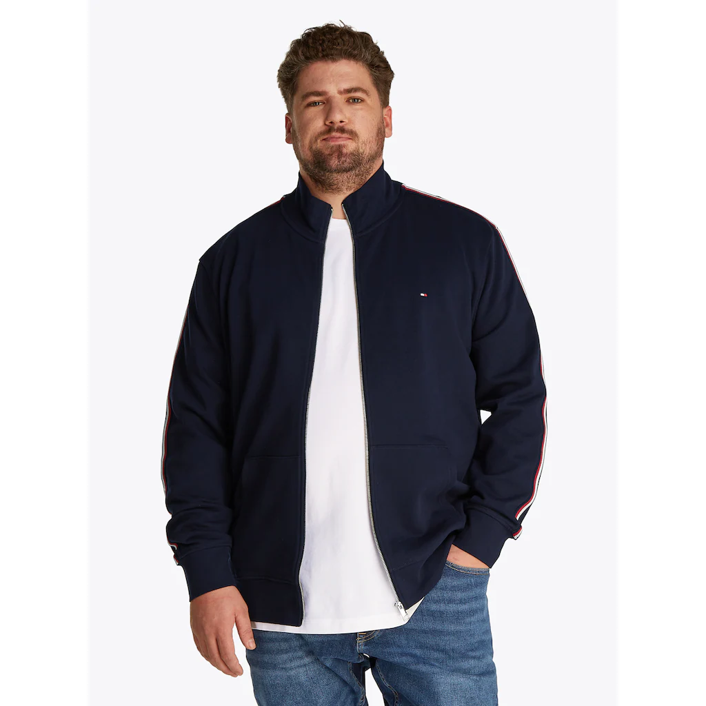 Tommy Hilfiger Big & Tall Sweatjacke »BT-GLOBAL STRIPE STAND COLLAR-B« Große Größen